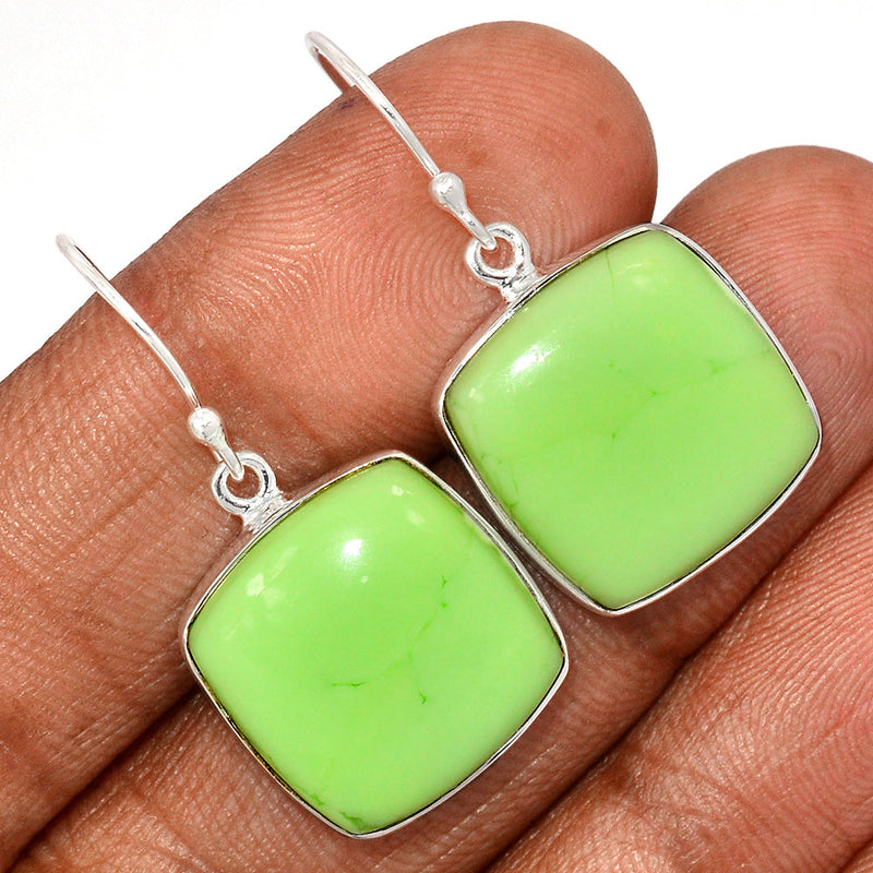 1.3" Citron Chrysoprase With Mint Chrysoprase Earrings - LMCE244