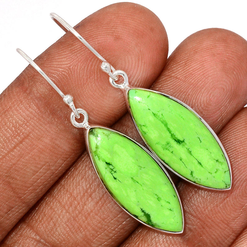 1.8" Citron Chrysoprase With Mint Chrysoprase Earrings - LMCE248