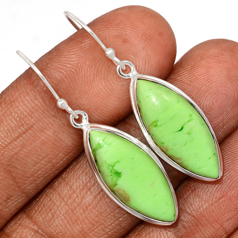 1.7" Citron Chrysoprase With Mint Chrysoprase Earrings - LMCE250