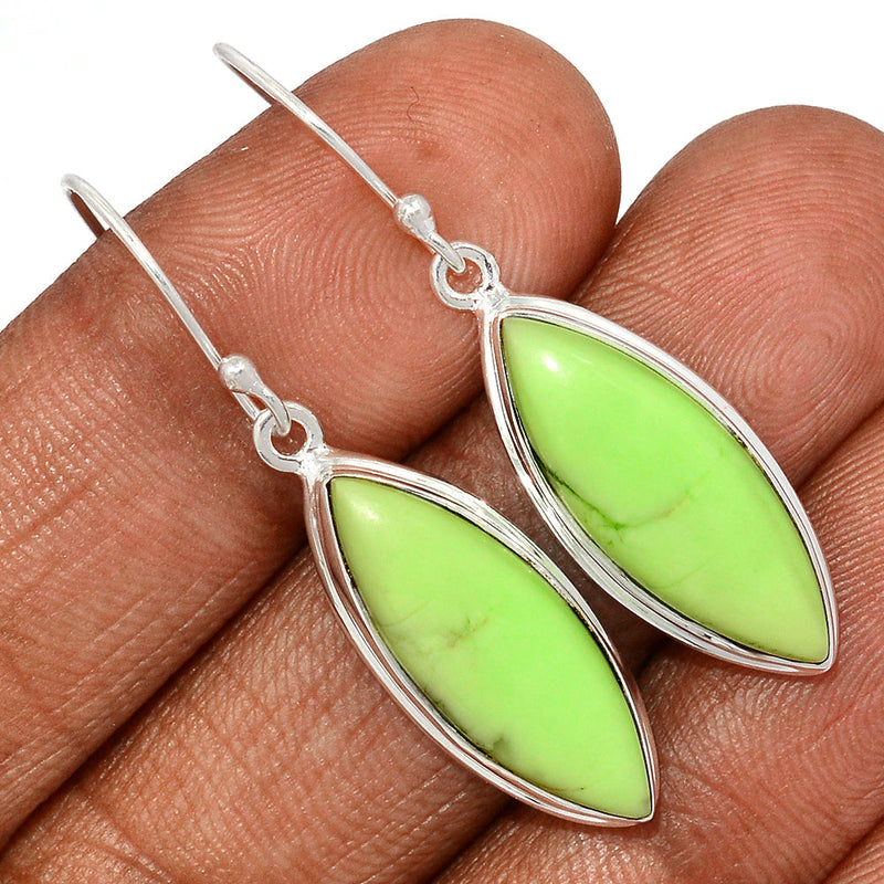 1.7" Citron Chrysoprase With Mint Chrysoprase Earrings - LMCE255