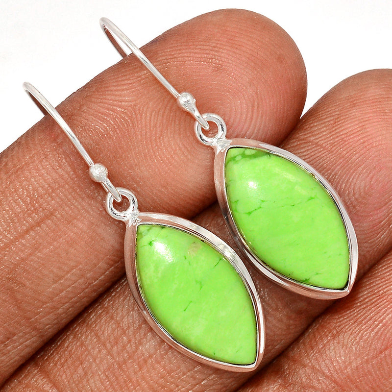 1.6" Citron Chrysoprase With Mint Chrysoprase Earrings - LMCE258