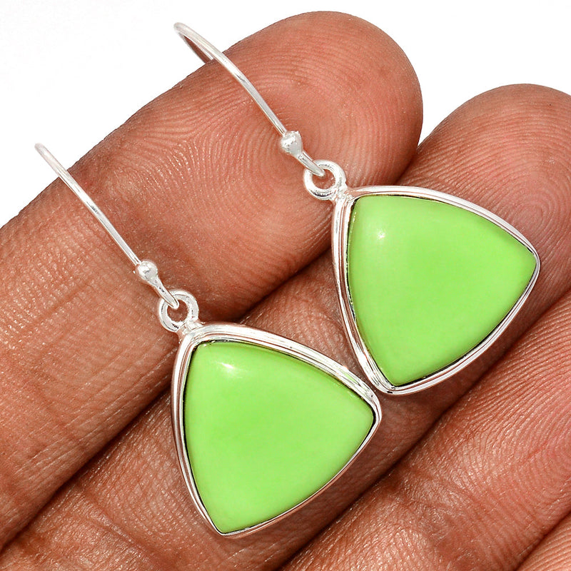 1.5" Citron Chrysoprase With Mint Chrysoprase Earrings - LMCE259