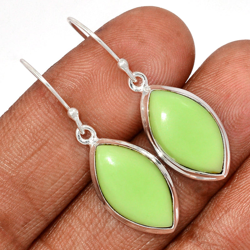 1.5" Citron Chrysoprase With Mint Chrysoprase Earrings - LMCE260