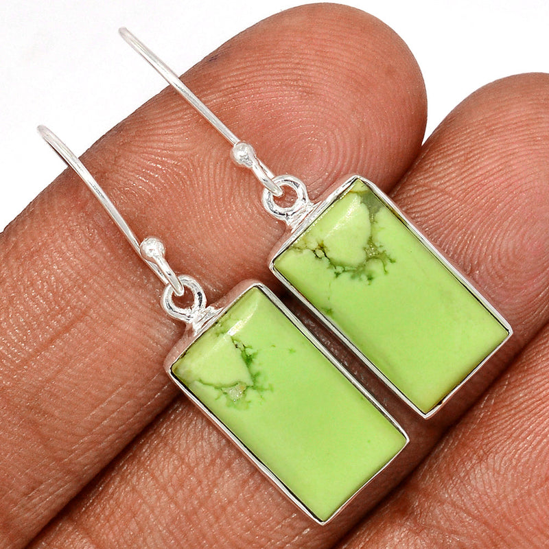 1.5" Citron Chrysoprase With Mint Chrysoprase Earrings - LMCE262