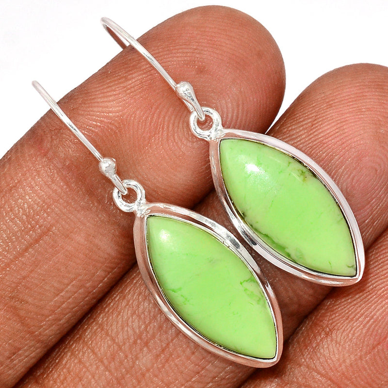 1.6" Citron Chrysoprase With Mint Chrysoprase Earrings - LMCE263