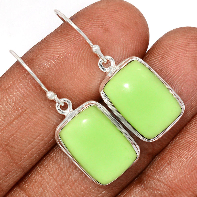 1.3" Citron Chrysoprase With Mint Chrysoprase Earrings - LMCE266