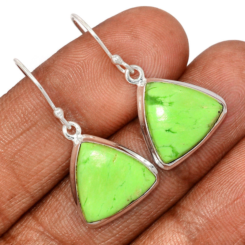 1.2" Citron Chrysoprase With Mint Chrysoprase Earrings - LMCE267