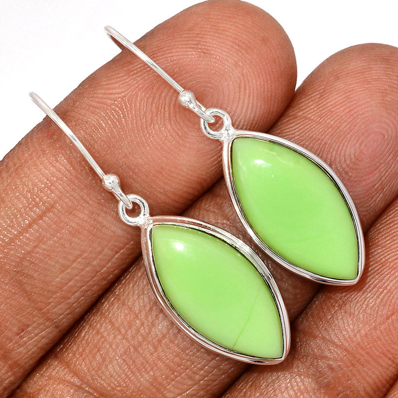 1.6" Citron Chrysoprase With Mint Chrysoprase Earrings - LMCE268