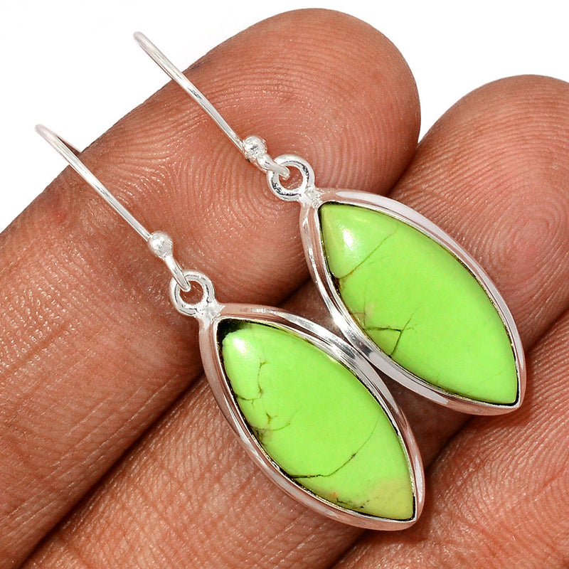 1.6" Citron Chrysoprase With Mint Chrysoprase Earrings - LMCE270