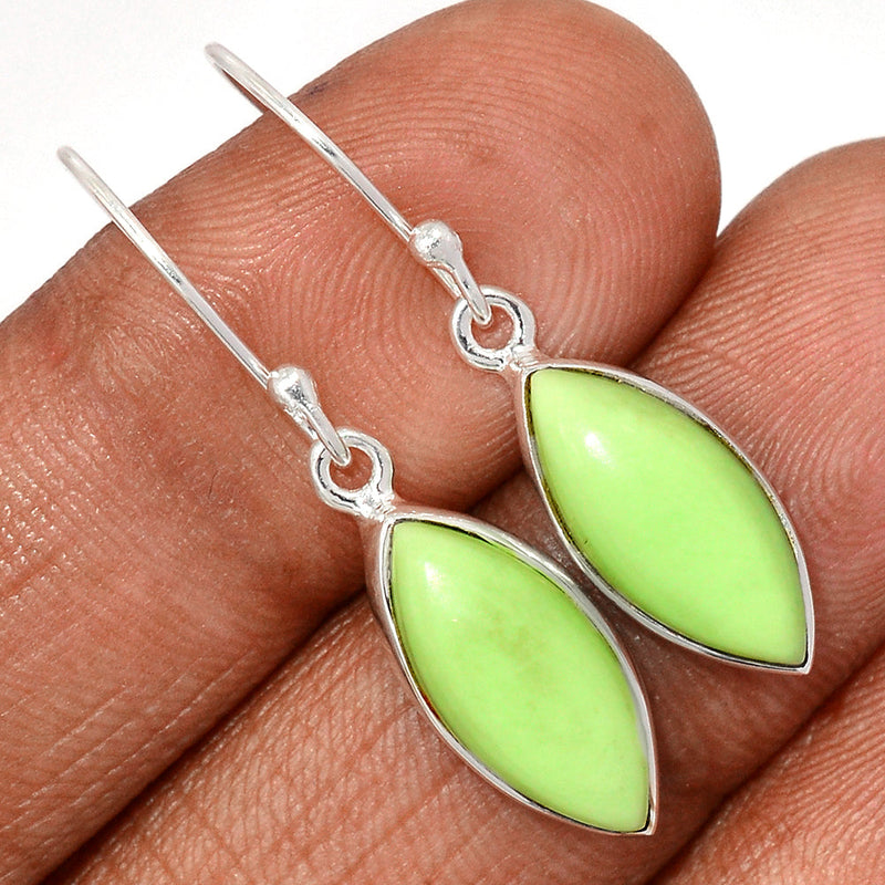 1.3" Citron Chrysoprase With Mint Chrysoprase Earrings - LMCE273