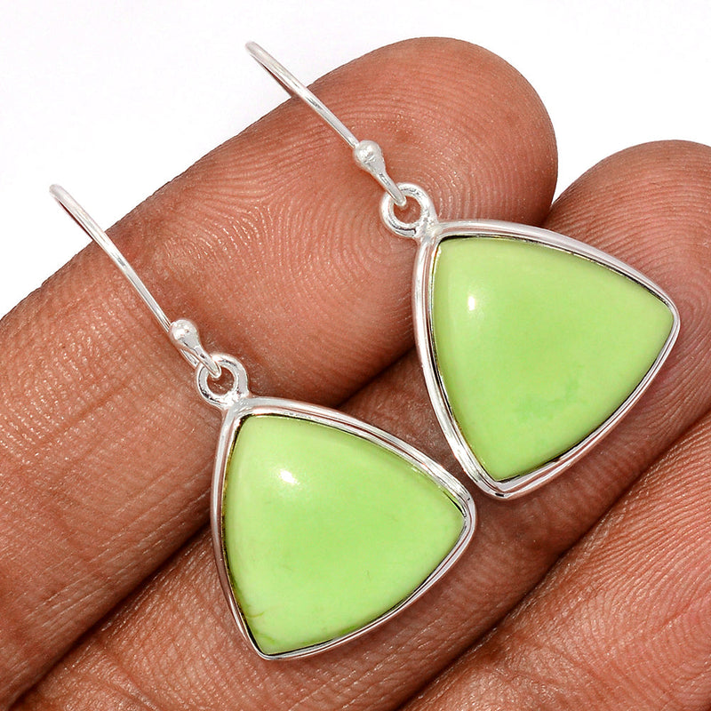 1.3" Citron Chrysoprase With Mint Chrysoprase Earrings - LMCE276