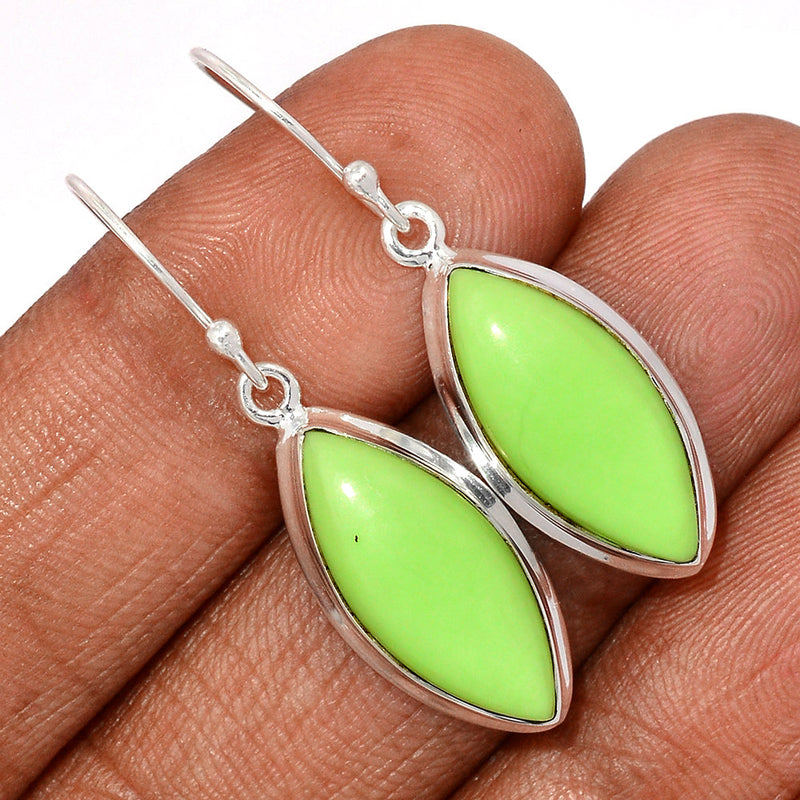 1.6" Citron Chrysoprase With Mint Chrysoprase Earrings - LMCE277