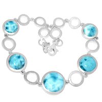 12, 10, 8 MM Round - Larimar Bracelets - LRMB10