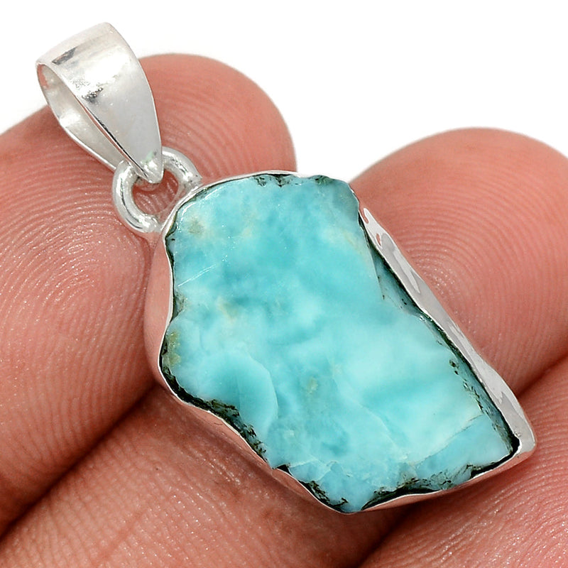 1.3" Larimar Slice Pendants - LMSP331