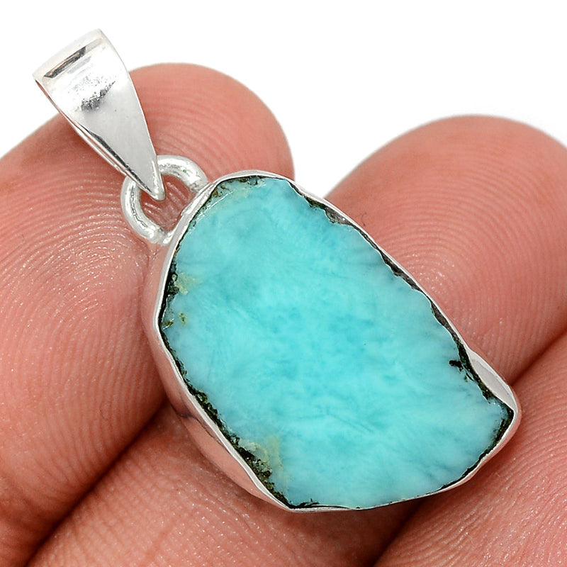 1.2" Larimar Slice Pendants - LMSP333