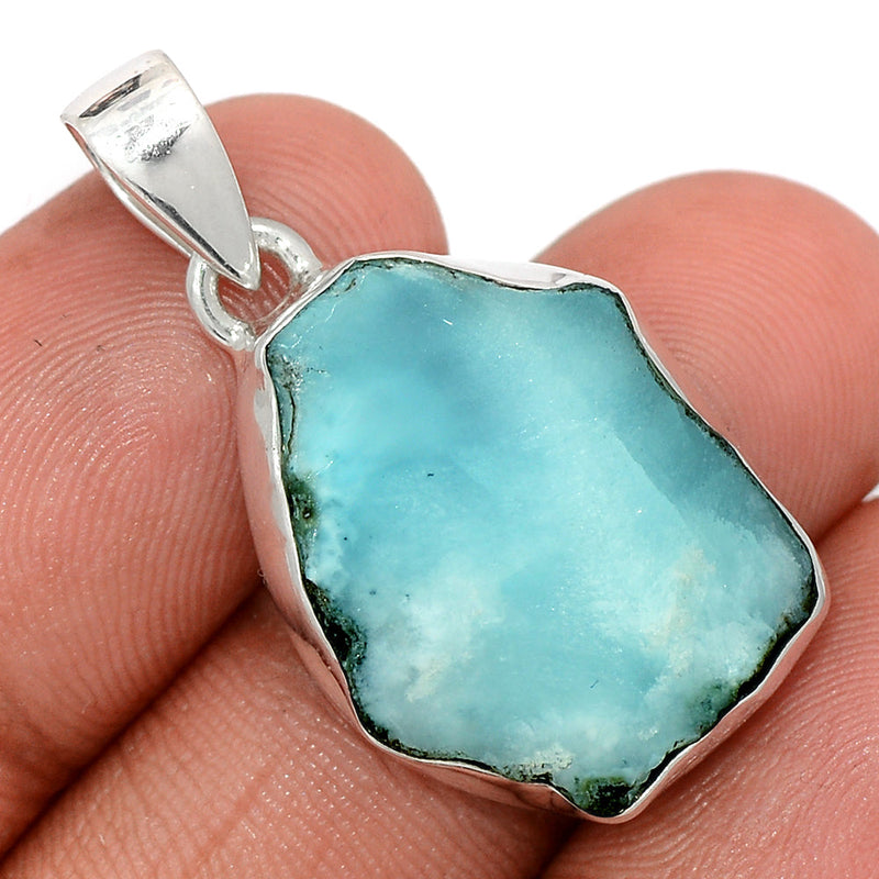 1.3" Larimar Slice Pendants - LMSP341