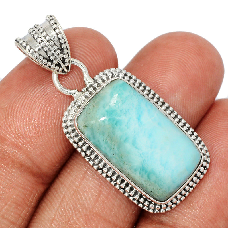 1.5" Fine Filigree - Larimar Pendants - LRIP3568