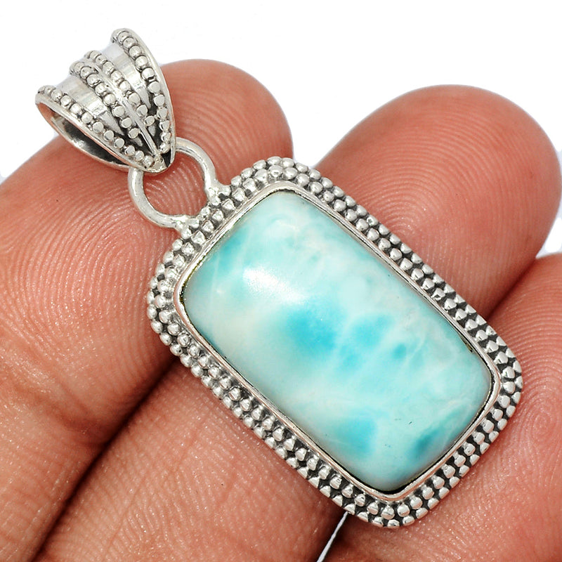 1.5" Fine Filigree - Larimar Pendants - LRIP3570