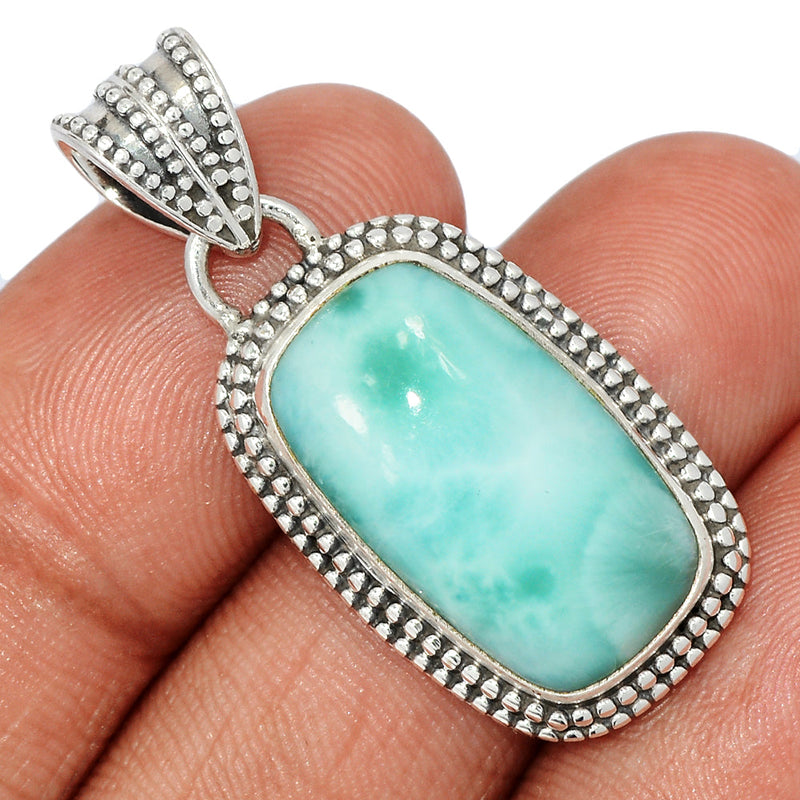 1.5" Fine Filigree - Larimar Pendants - LRIP3575