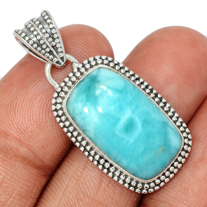 1.5" Fine Filigree - Larimar Pendants - LRIP3580