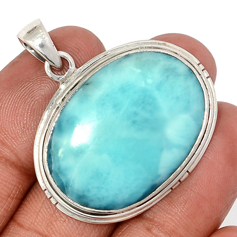 1.5" Bird - Larimar Pendants - LRIP3684