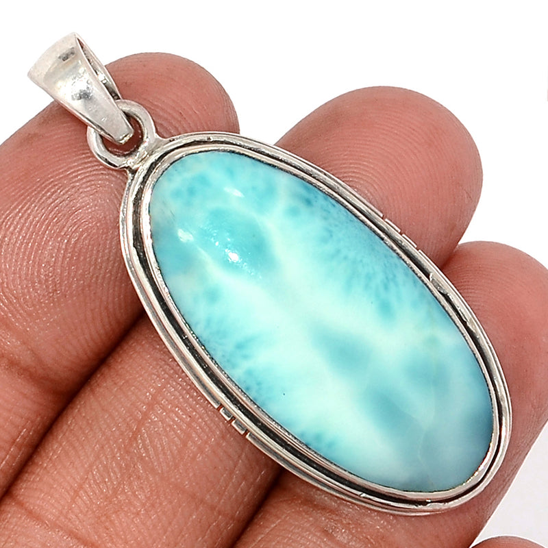 1.8" Balloon Girl - Larimar Pendants - LRIP3685