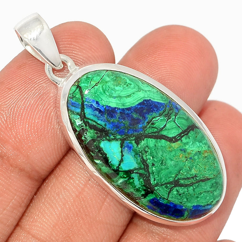 1.7" Malachite In Azurite Pendants - MAZP1127