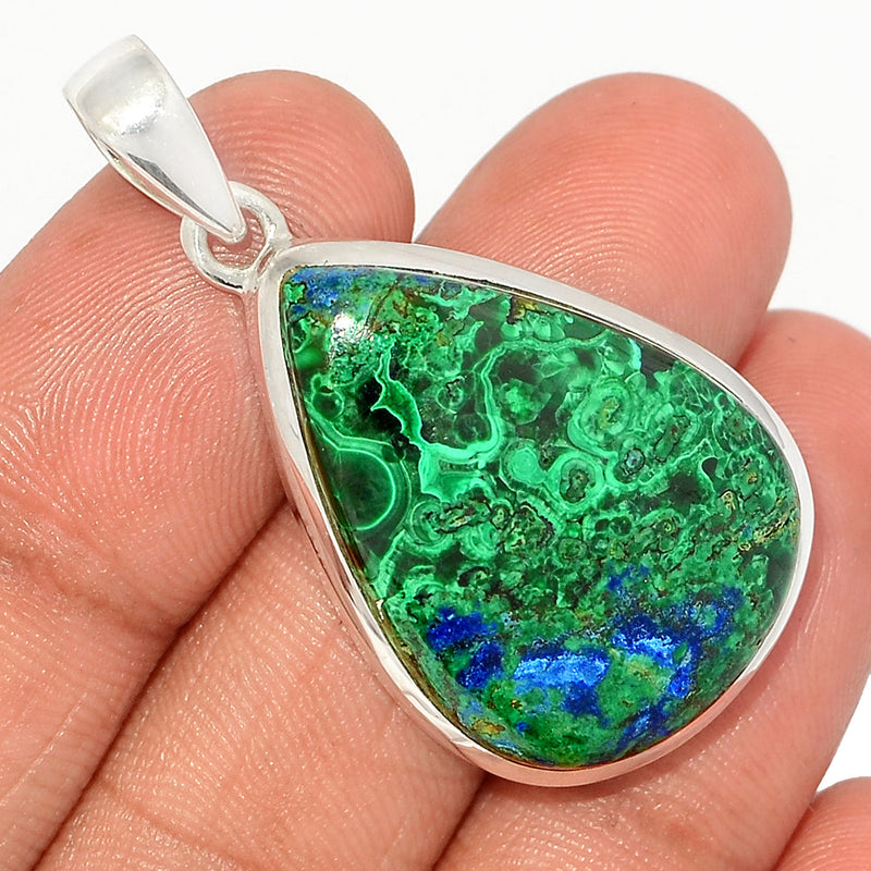 1.7" Malachite In Azurite Pendants - MAZP1134