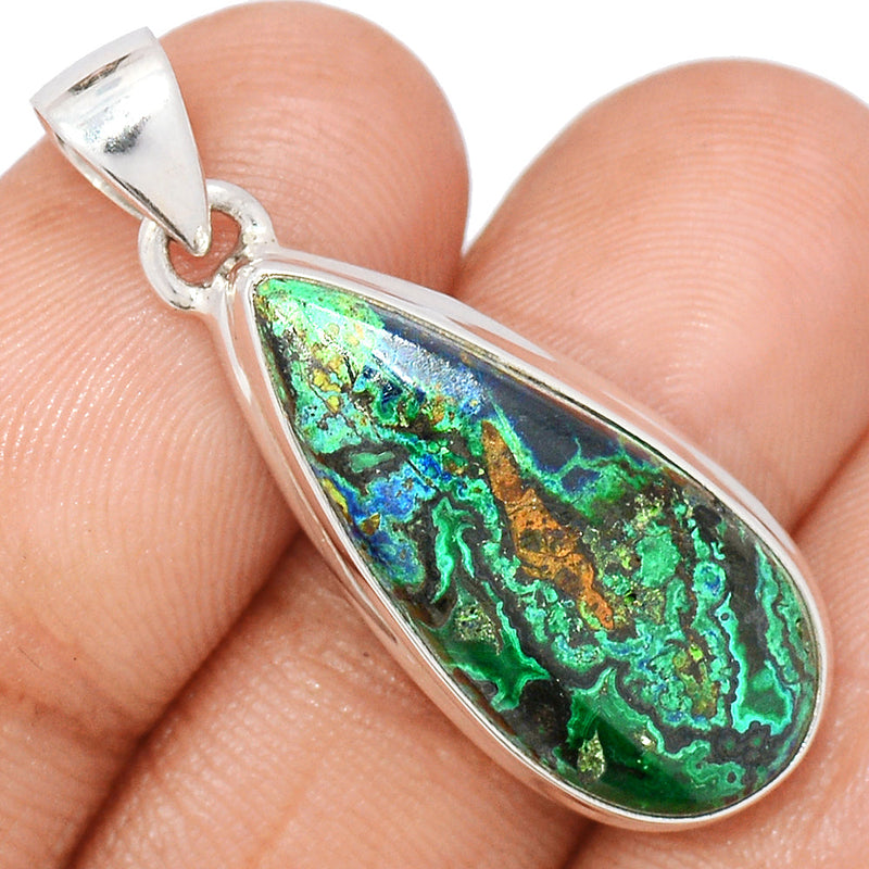 1.3" Malachite In Azurite Pendants - MAZP1136