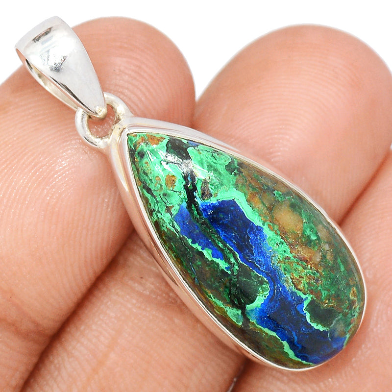 1.5" Malachite In Azurite Pendants - MAZP1138