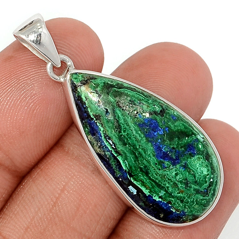 1.7" Malachite In Azurite Pendants - MAZP1141