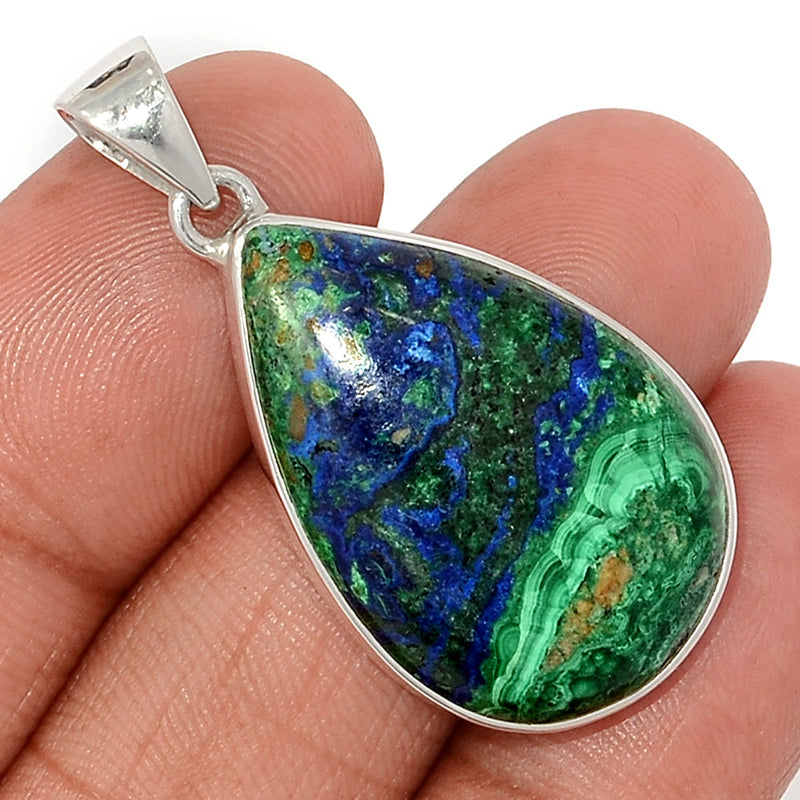 1.6" Malachite In Azurite Pendants - MAZP1143