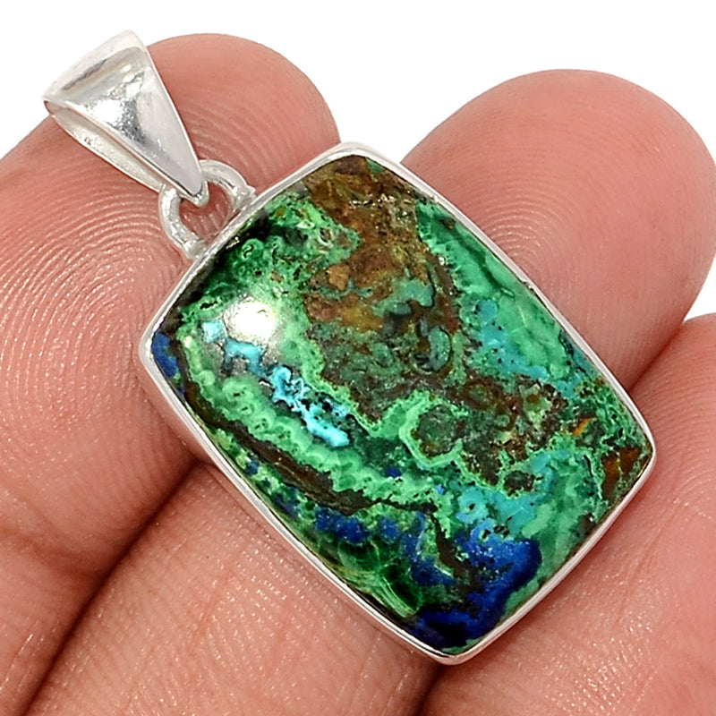 1.3" Malachite In Azurite Pendants - MAZP1146