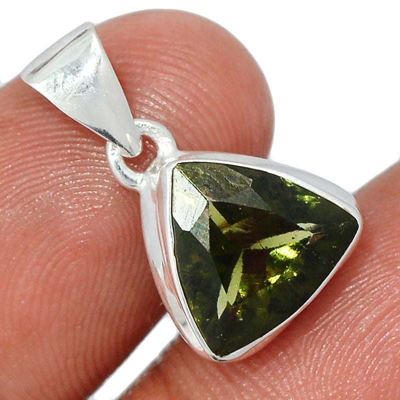 0.8" Moldavite Faceted Pendants - MDFP196