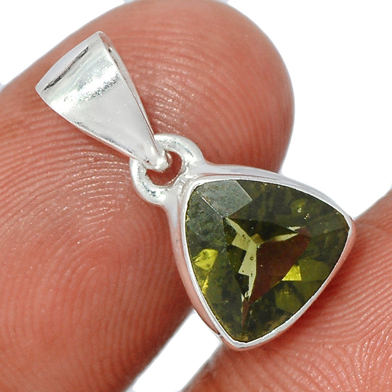 0.7" Moldavite Faceted Pendants - MDFP199