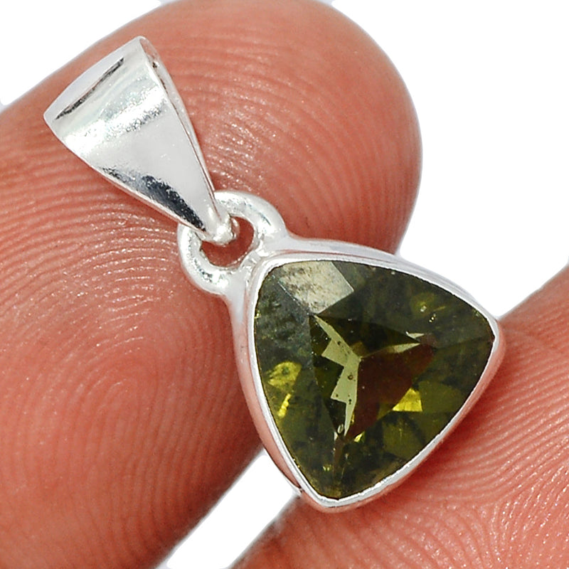 0.7" Moldavite Faceted Pendants - MDFP203