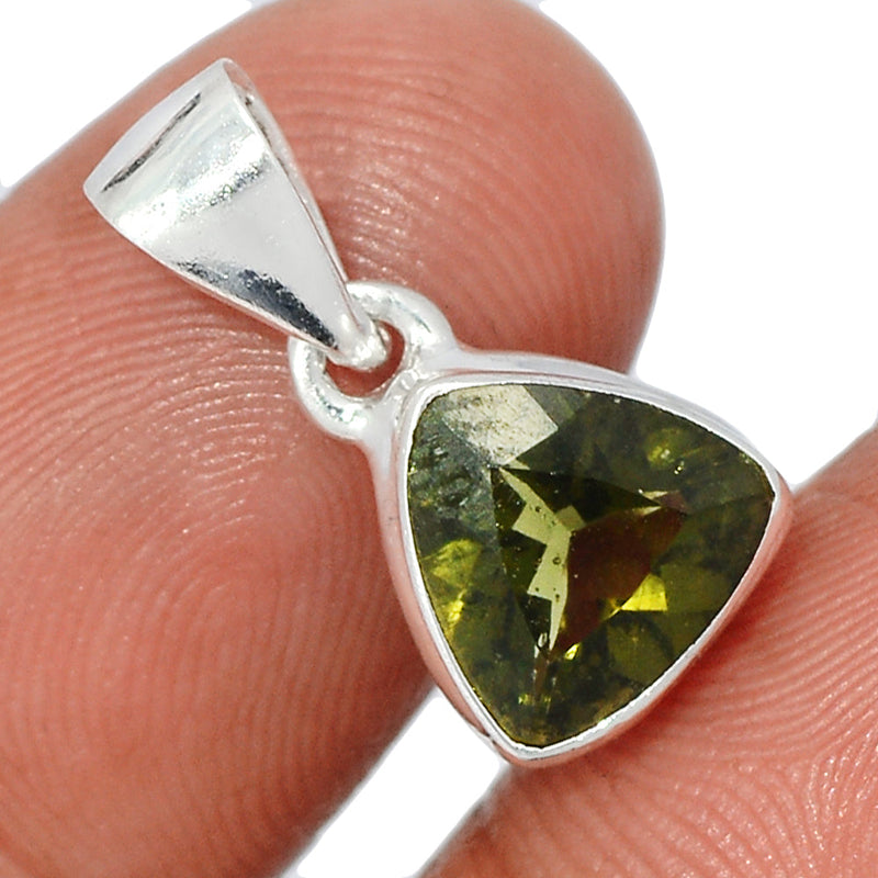 0.7" Moldavite Faceted Pendants - MDFP205