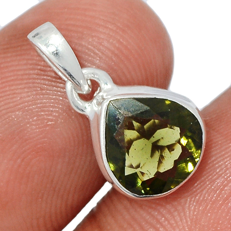 0.7" Moldavite Faceted Pendants - MDFP206