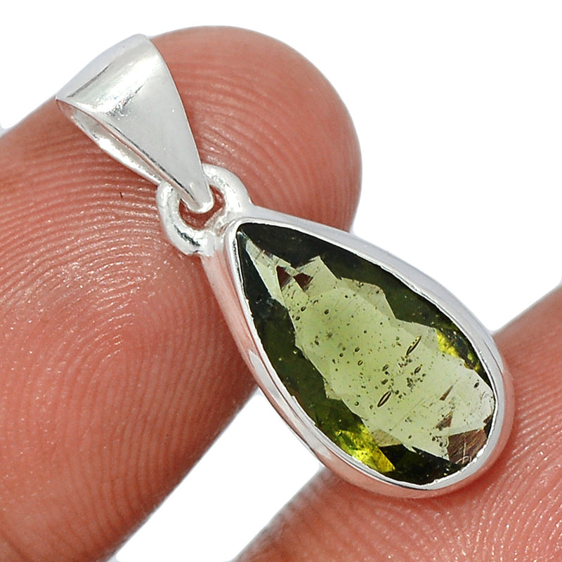 1" Moldavite Faceted Pendants - MDFP207