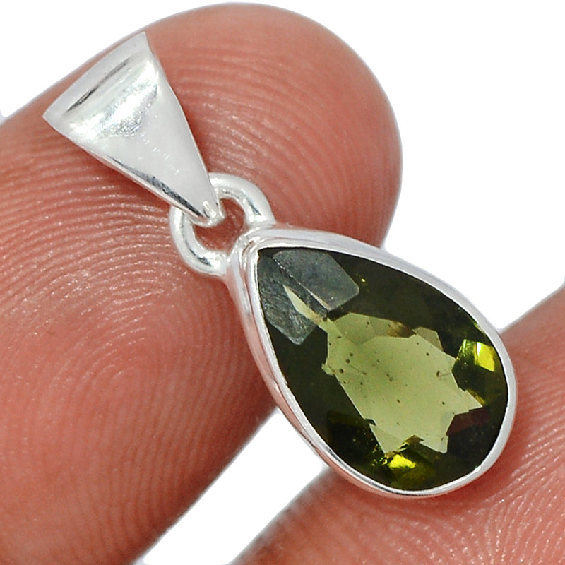 0.8" Moldavite Faceted Pendants - MDFP216