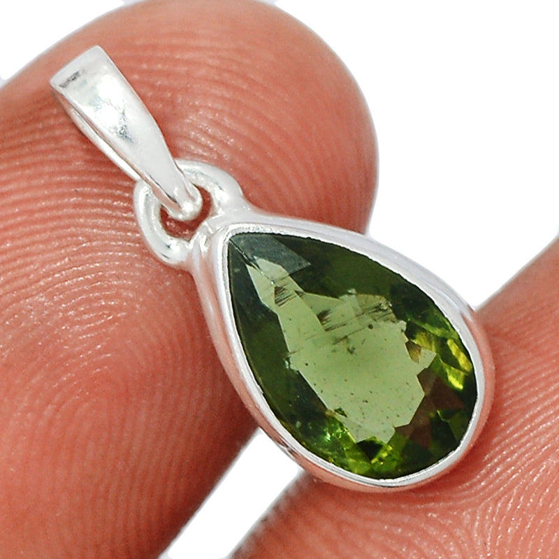 0.8" Moldavite Faceted Pendants - MDFP220