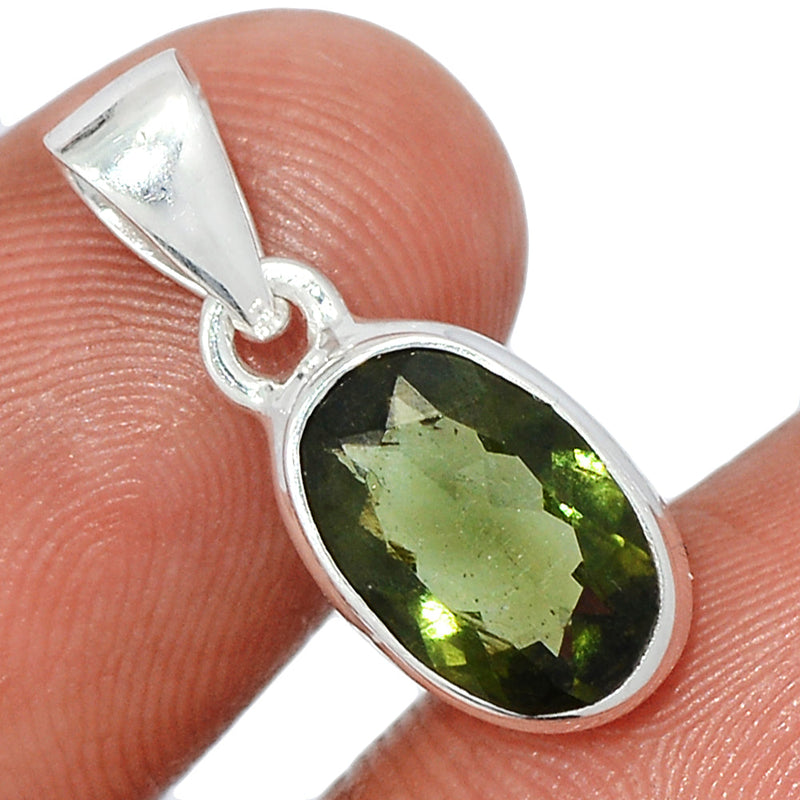 0.8" Moldavite Faceted Pendants - MDFP222