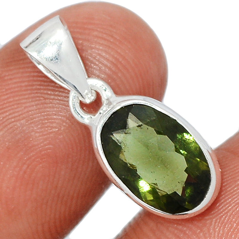 0.8" Moldavite Faceted Pendants - MDFP224