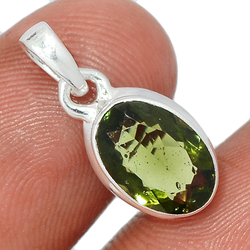 0.7" Moldavite Faceted Pendants - MDFP226