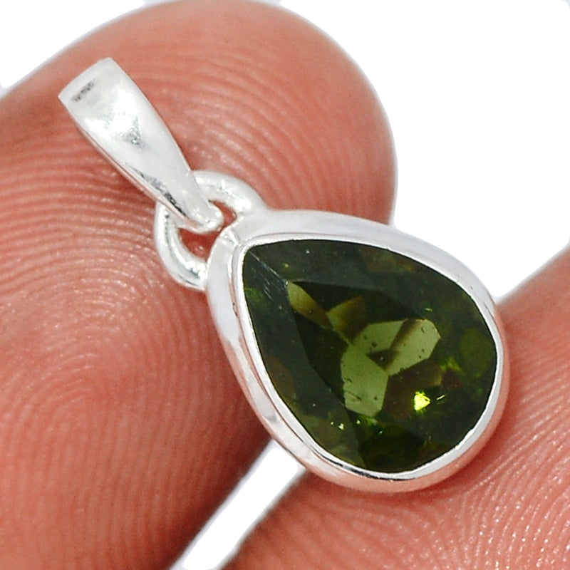 0.7" Moldavite Faceted Pendants - MDFP232