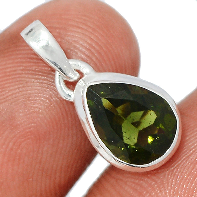 0.7" Moldavite Faceted Pendants - MDFP234