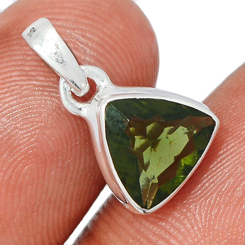 0.7" Moldavite Faceted Pendants - MDFP238