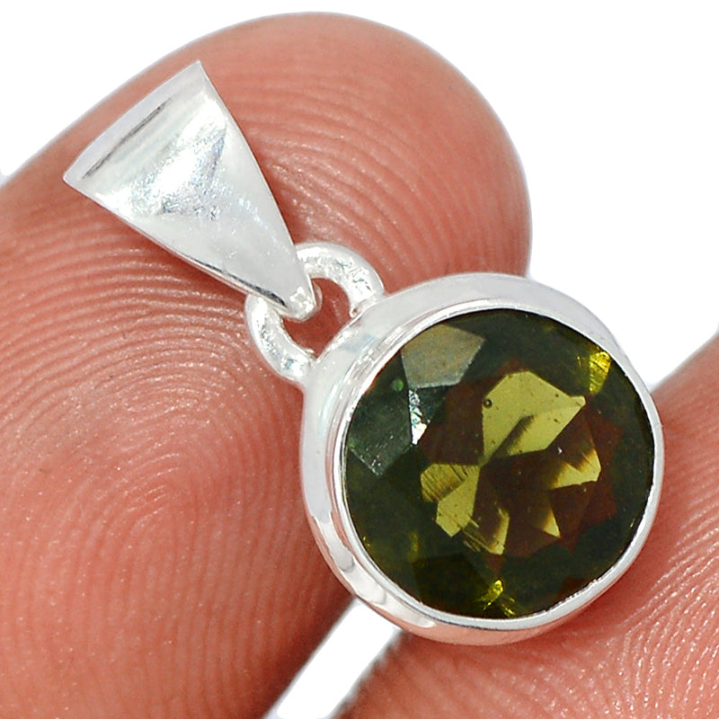 0.8" Moldavite Faceted Pendants - MDFP240