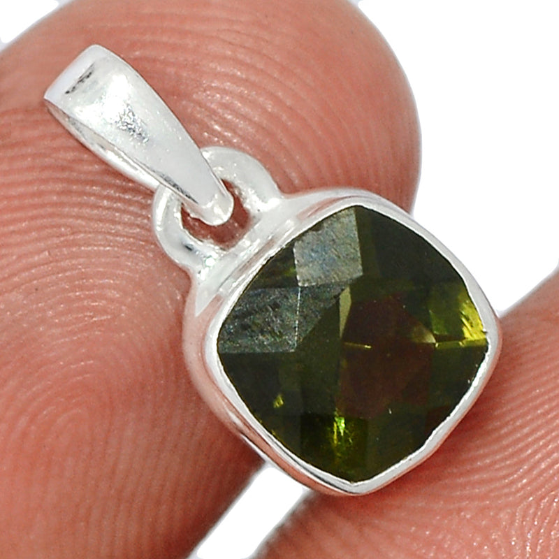 0.7" Moldavite Faceted Pendants - MDFP241