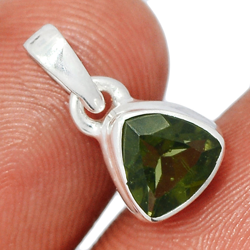 0.6" Moldavite Faceted Pendants - MDFP243